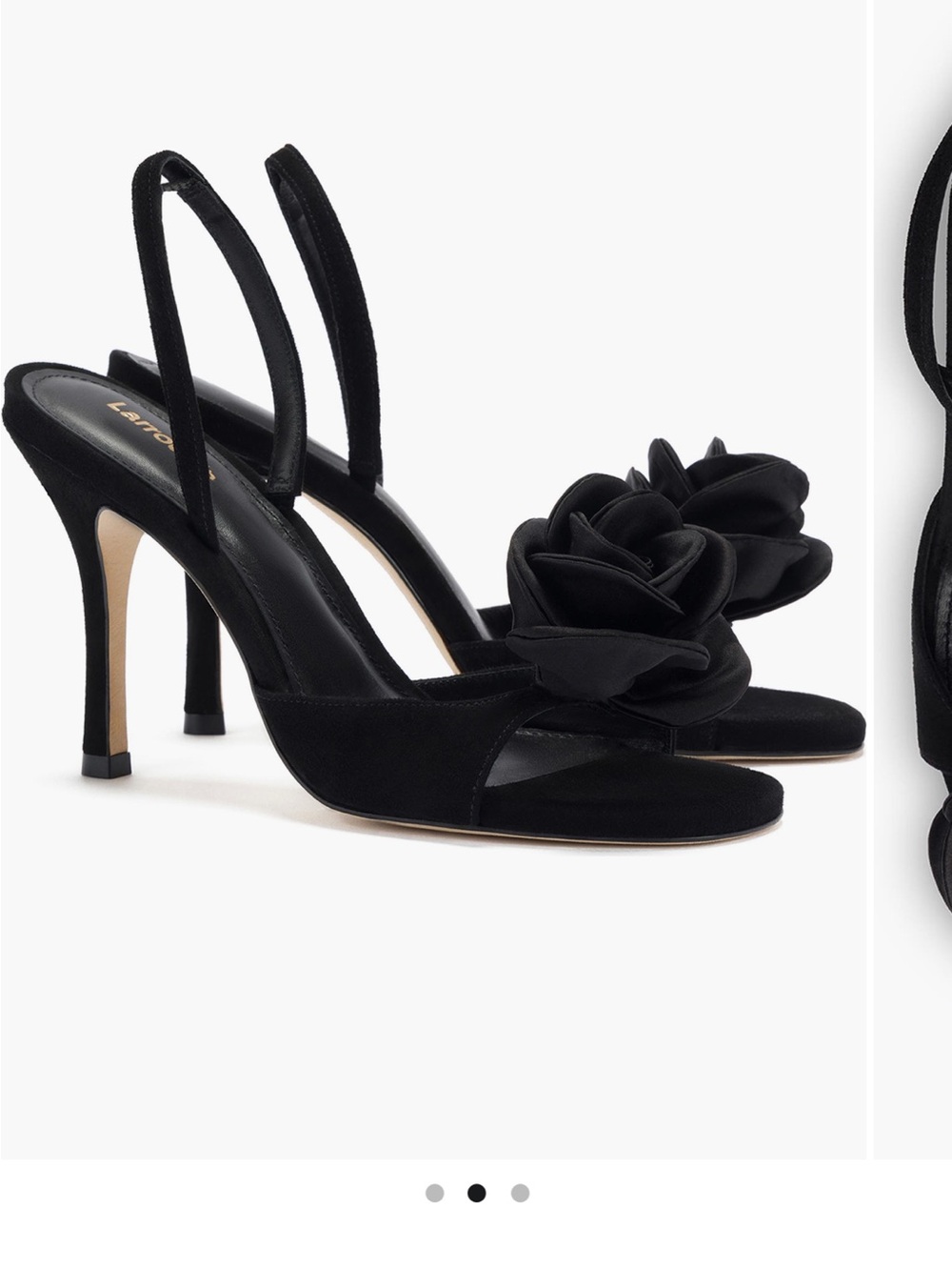 Worn Once Larroude Salma Heel in Black Suede